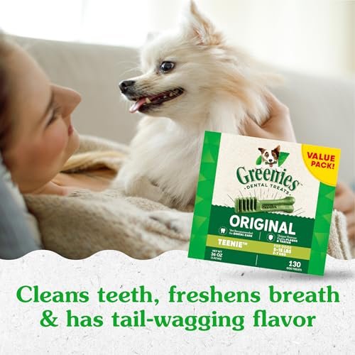 Greenies Teenie Dog Dental Treats: Fresh Breath & Clean Teeth, 36oz Pack - Image 8