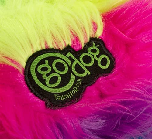 Durable Squeaky Dog Plush Ball Toy - Chew Resistant Rainbow Large Fetch Toy - Image 4