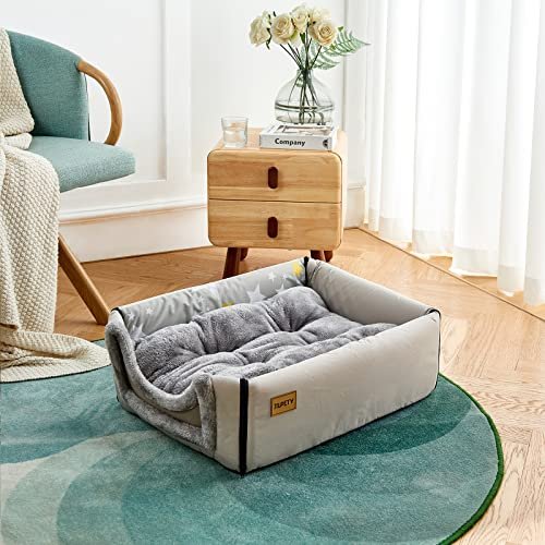 Jiupety Cozy Dog Cave Bed: Portable Foldable Pet House for Small Dogs, Grey, 24" - Image 4