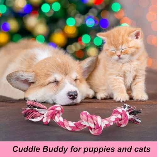 Durable Cotton Dog Rope Toy for Small/Medium Dogs - Teeth Cleaning Chew Tug Toy - Image 7